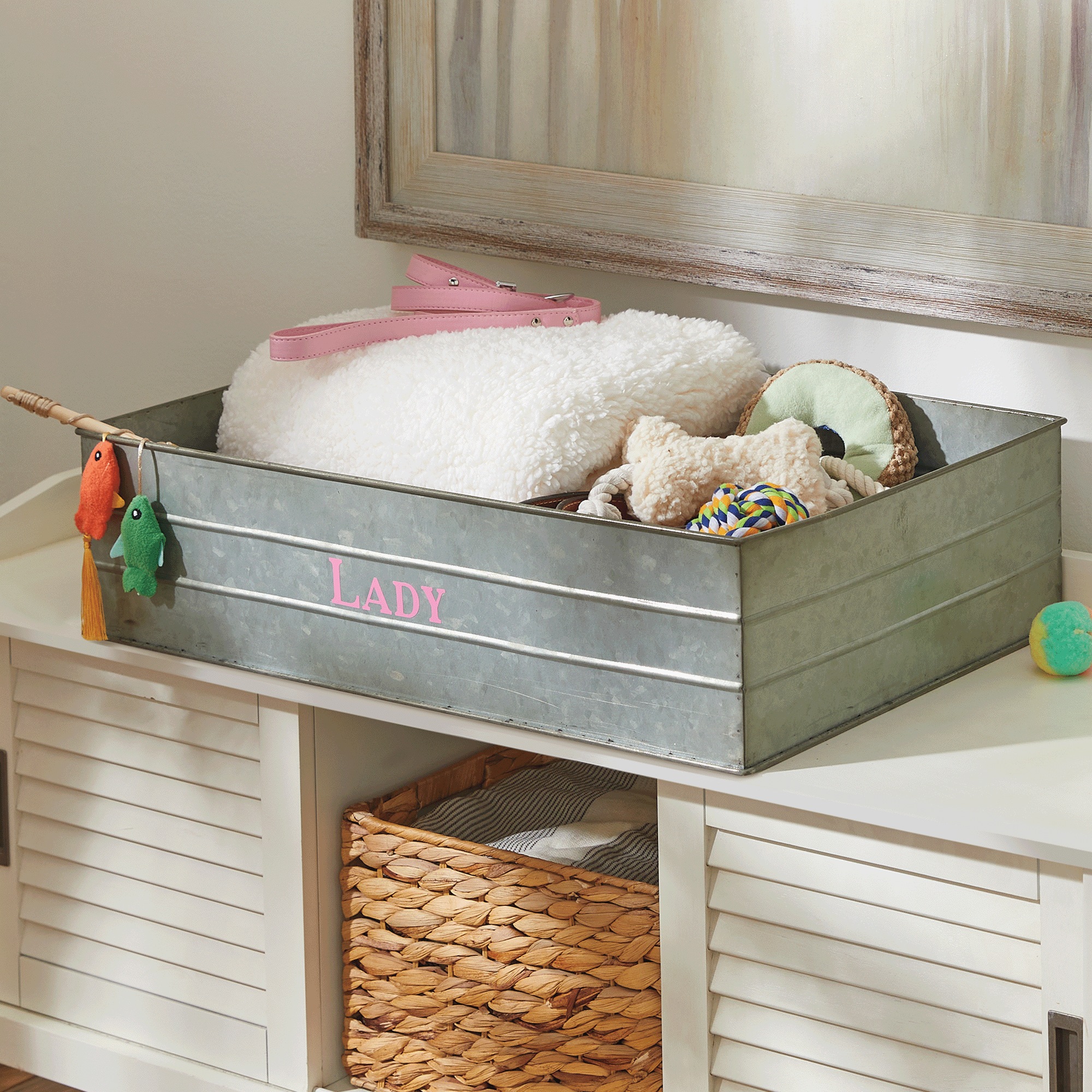 Galvanized Metal Pet Tray, , large