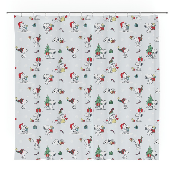 Peanuts Snow Day Shower Curtain, Multi, large