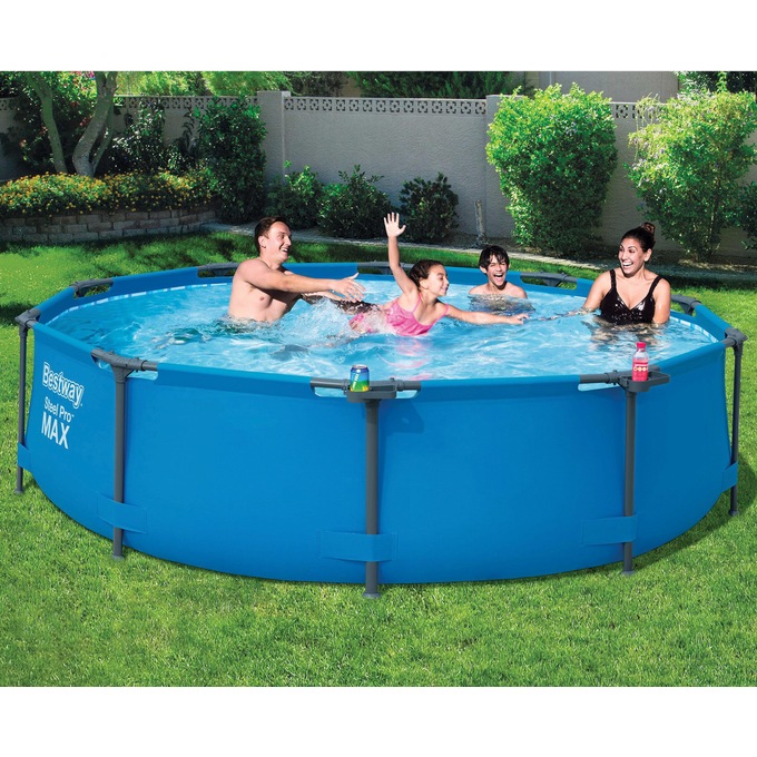 Bestway 10 Or 12 Steel Pro Max Pool With Drink Holders Montgomery Ward