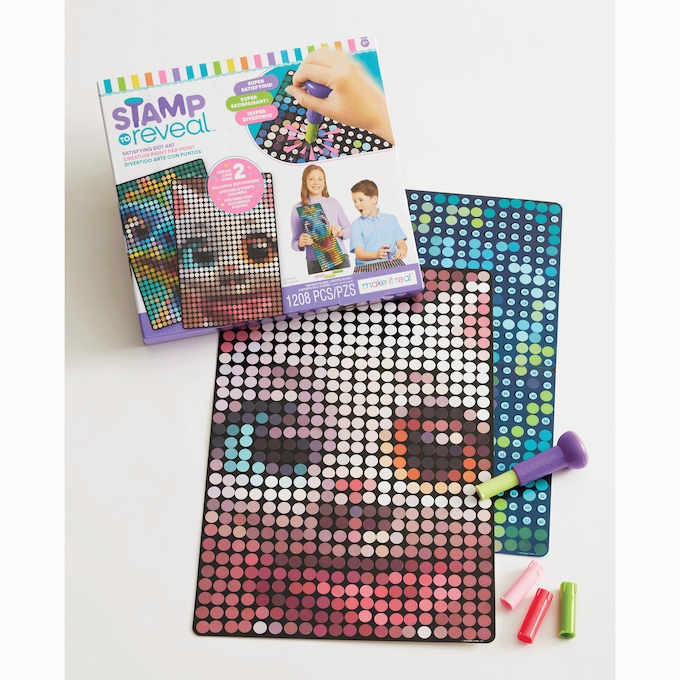 Stamp to Reveal 2-Pack Dot Art, , large