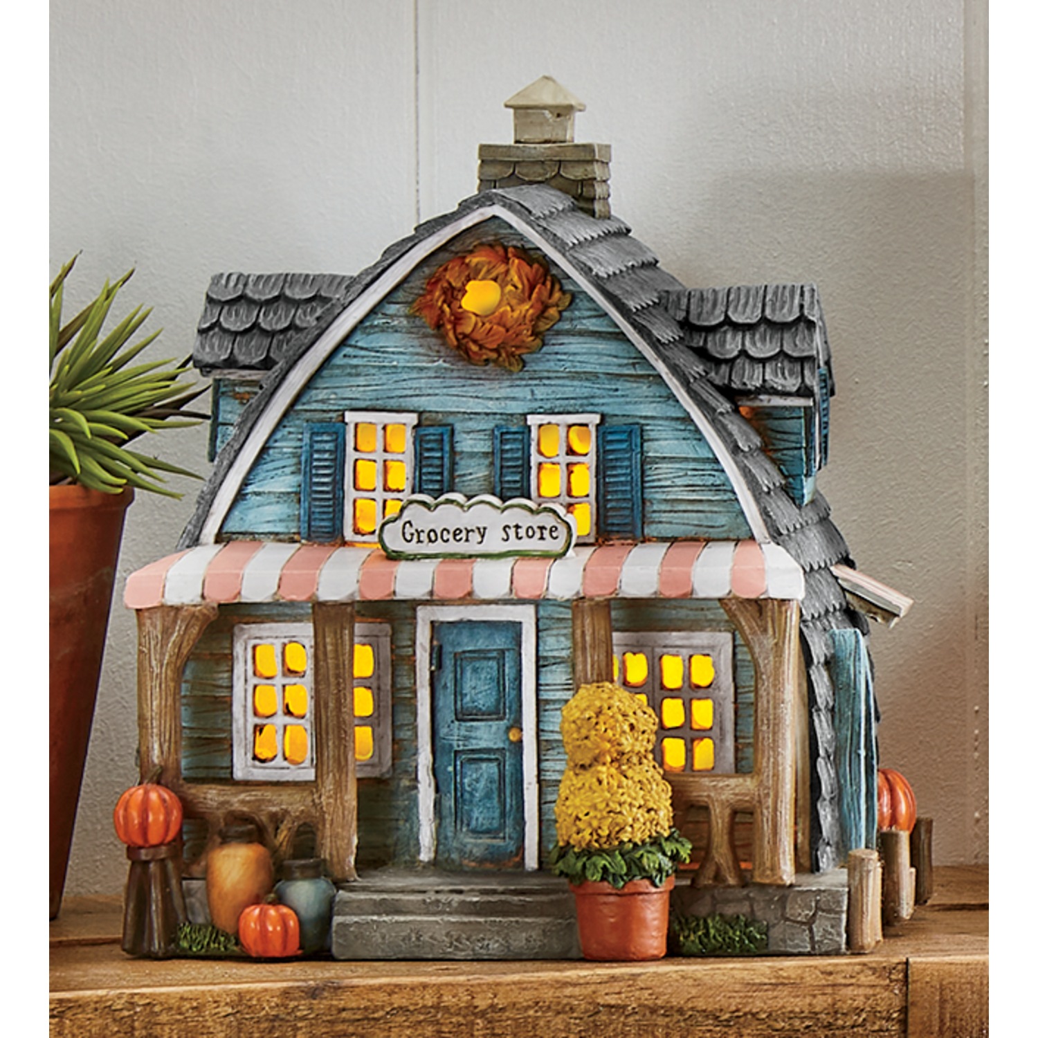 Lighted Harvest Town Montgomery Ward