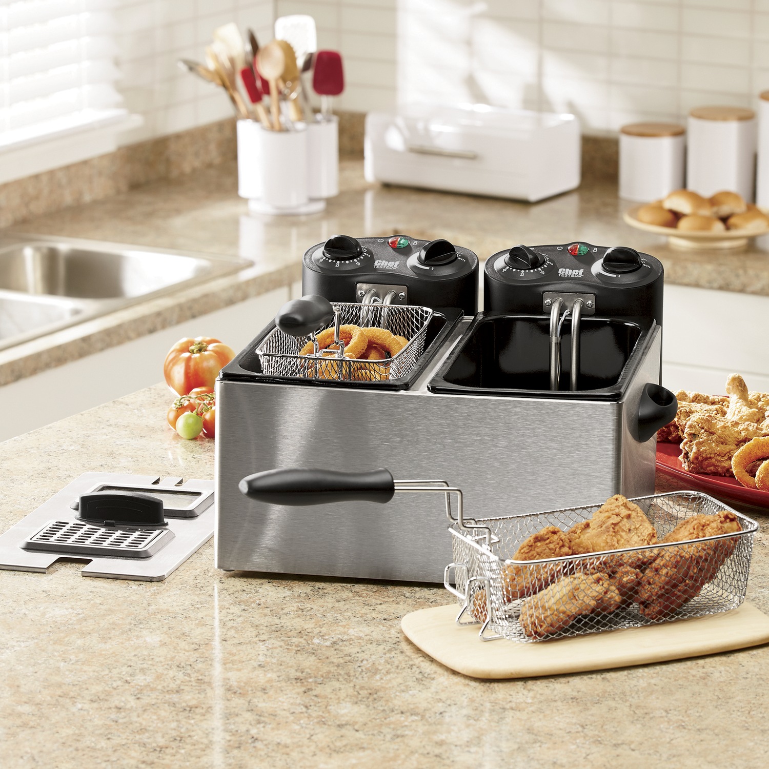 Chef Tested® Double Tank Deep Fryer by Montgomery Ward Montgomery Ward