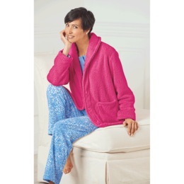 Fleece Bed Jacket &amp; Wrap Robe, , large