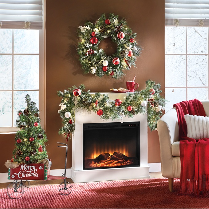 Snowberry Sparkle Wreath, Multi, large