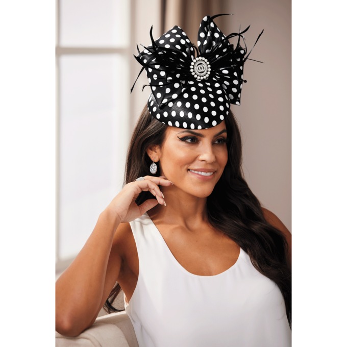 Whittall & Shon Rubina Polka Dot Fascinator, , large