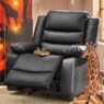 Overstuffed Recliner, Black, large