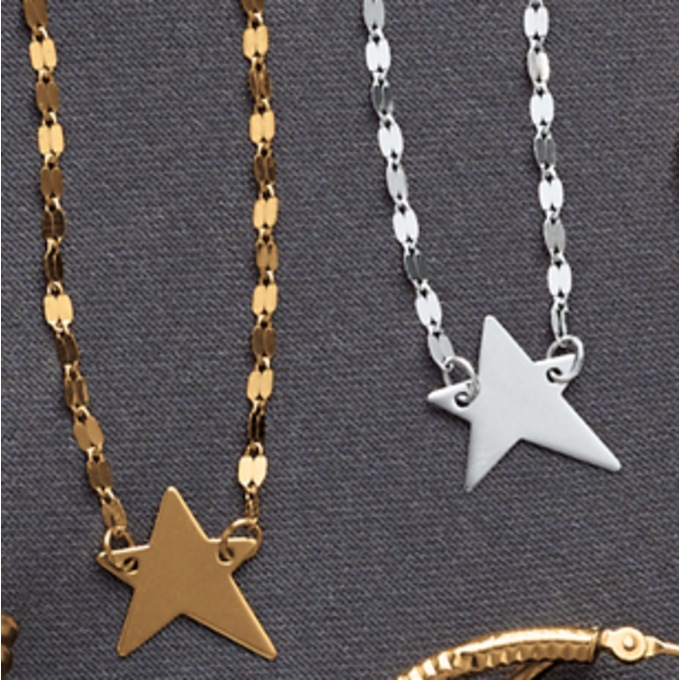 10K Gold Star Necklace Montgomery Ward