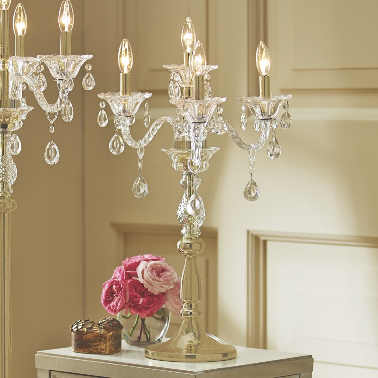 Tabletop chandelier lamp top