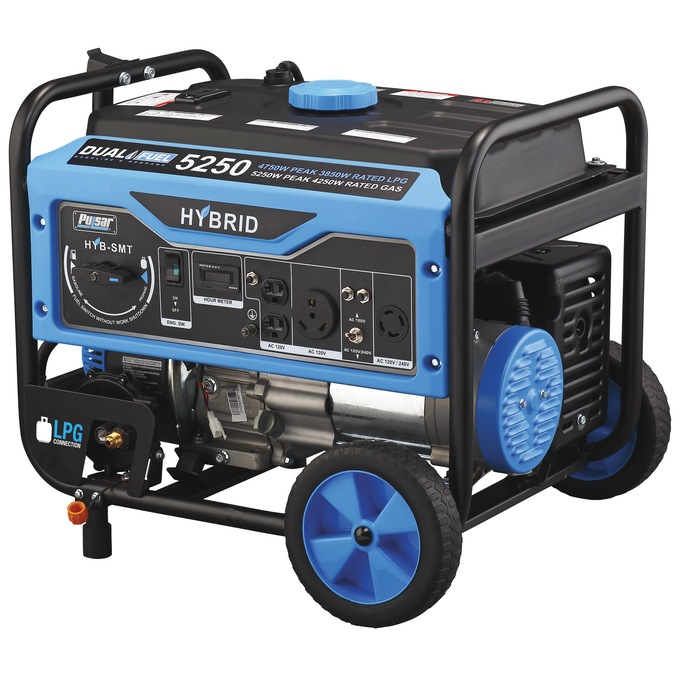 Pulsar 5250W/4250W Dual-Fuel Generator, Blue, large