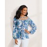 Emilia Top, Blue Floral, large