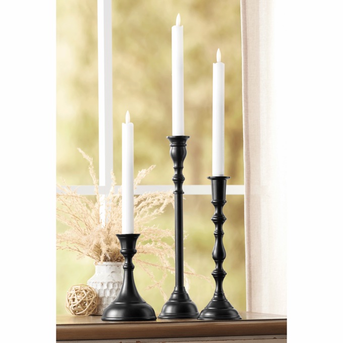 Set of 3 Mixed Style Candleholders, , large