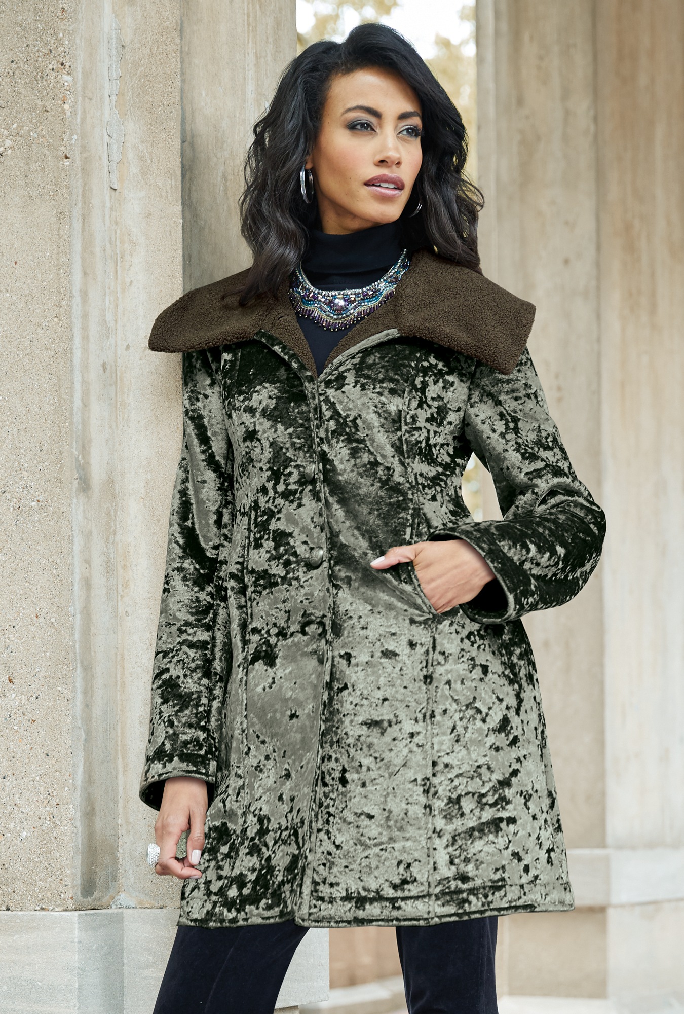 Velvet parka Outlet