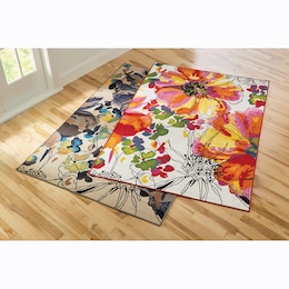 Artsy Floral Rug, , large