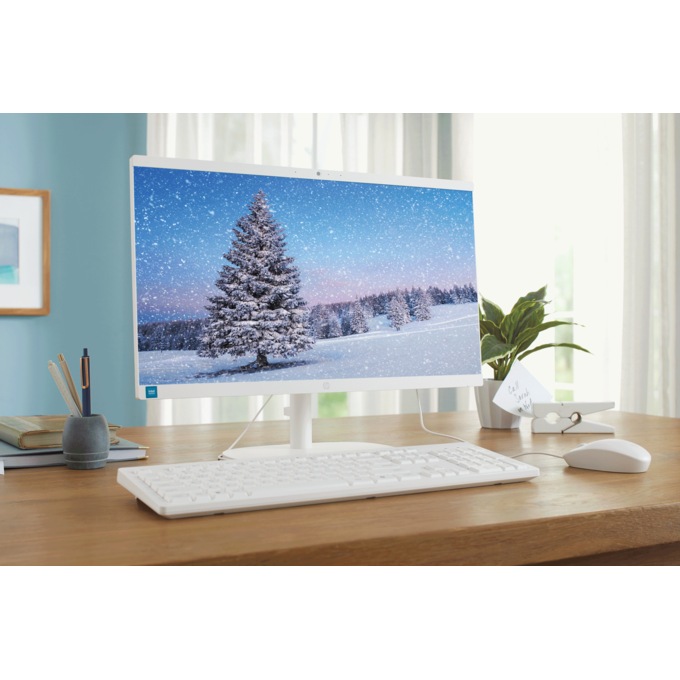 HP 22" All-In-One Desktop Computer , White, large
