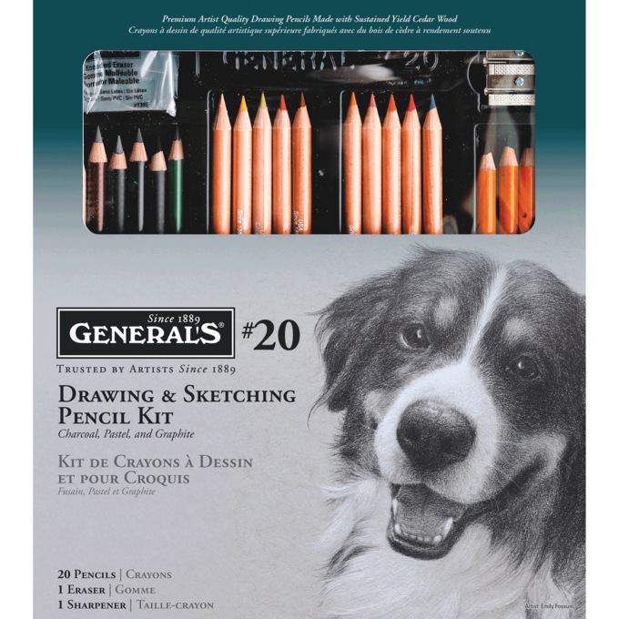 General's Pencil Drawing & Sketching Kit No. 20, , large