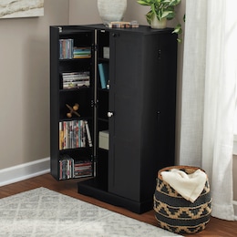 Locking DVD/CD Cabinet, , large