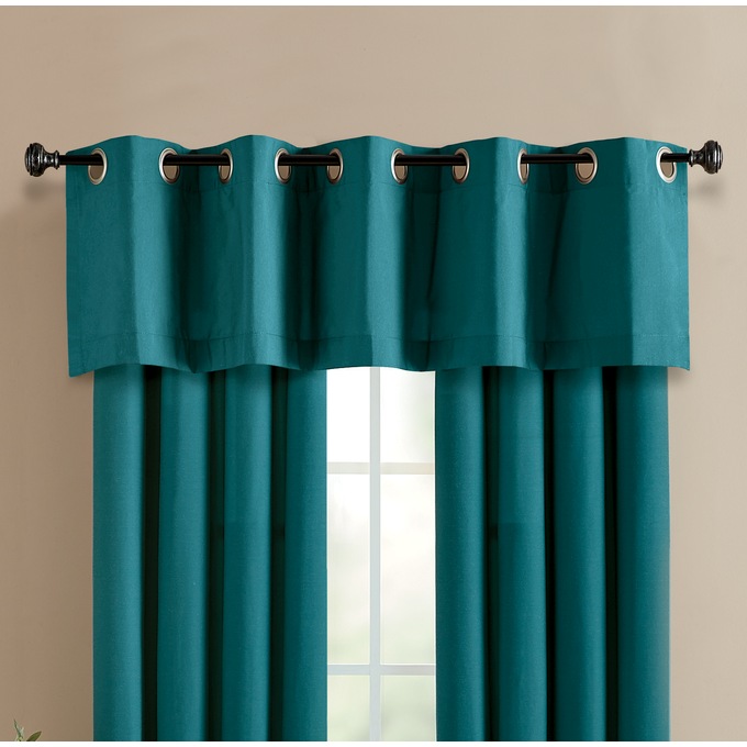 Color Connection Solid Grommet Valance, , large