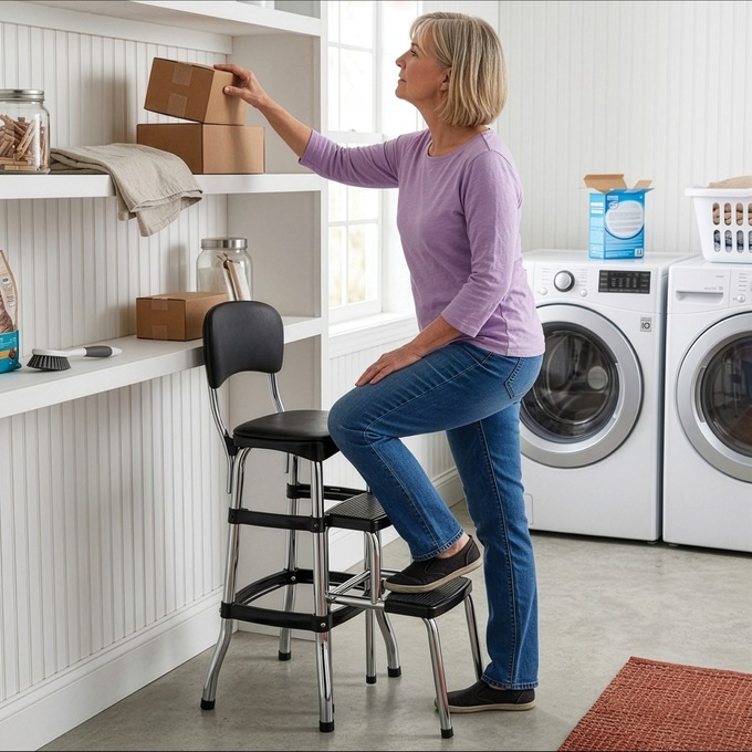 Retro Step-Stool Chair, , large