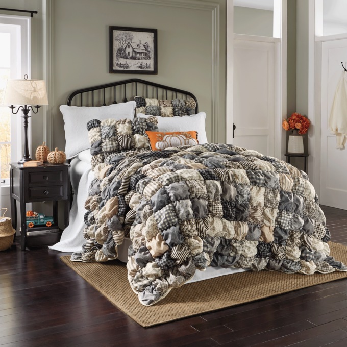 Farmhouse Puff Sham in Neutral Shades, Multi, large