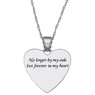 Sterling Silver Memorial Heart Pendant, , large