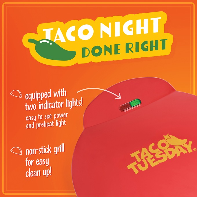 Taco Tuesday 10" Electric Quesadilla Maker, , large