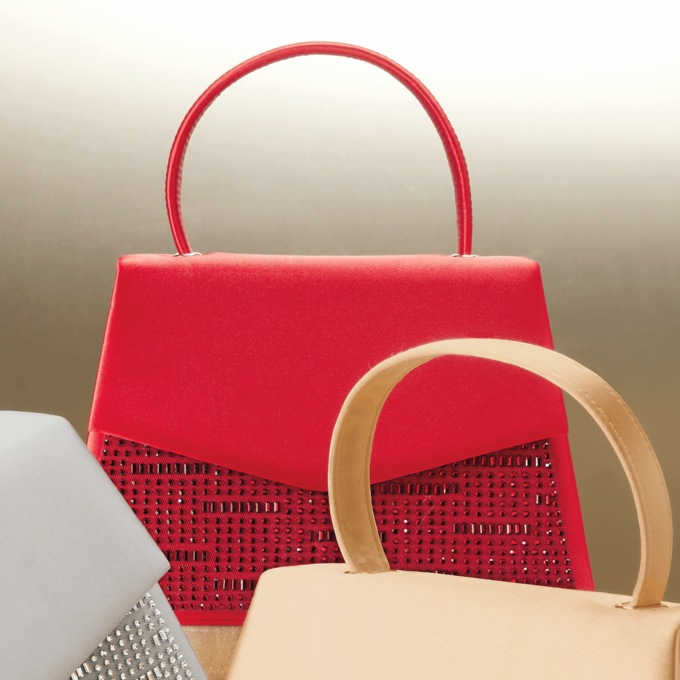 Lady Couture Linda Rhinestone Evening Handbag, Red, large