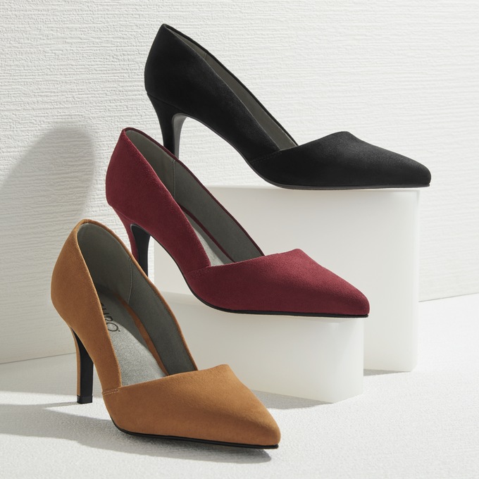 Rich Suede-Look Pump with 3.25" Heel, , large