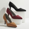 Rich Suede-Look Pump with 3.25" Heel, , large