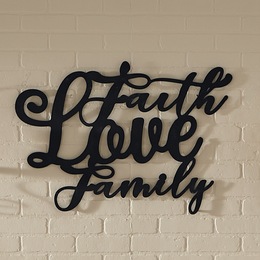 Faith Love Family Wall Art, , large