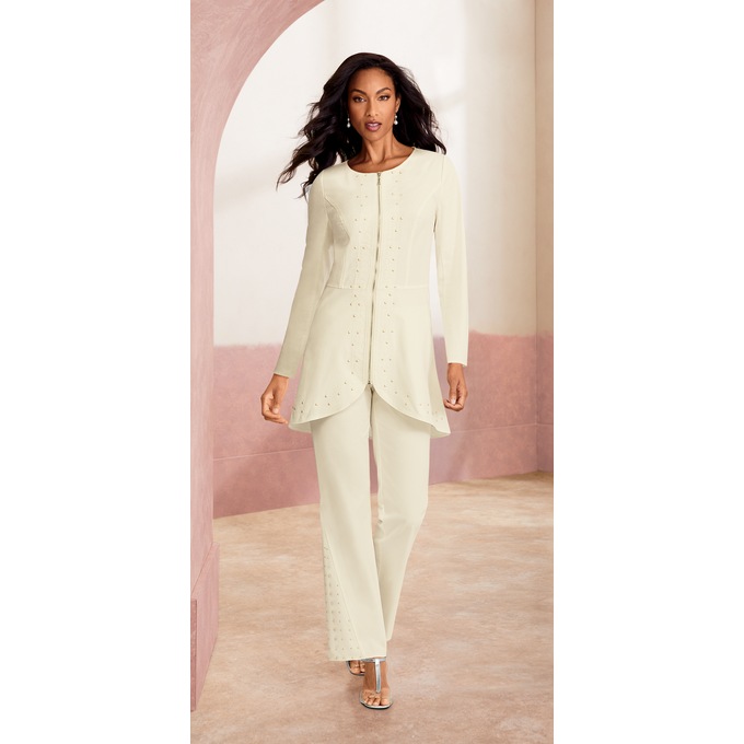 Nikole Embellished Pant Set, , large