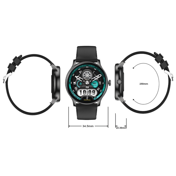 IG Round Smartwatch, Black, large