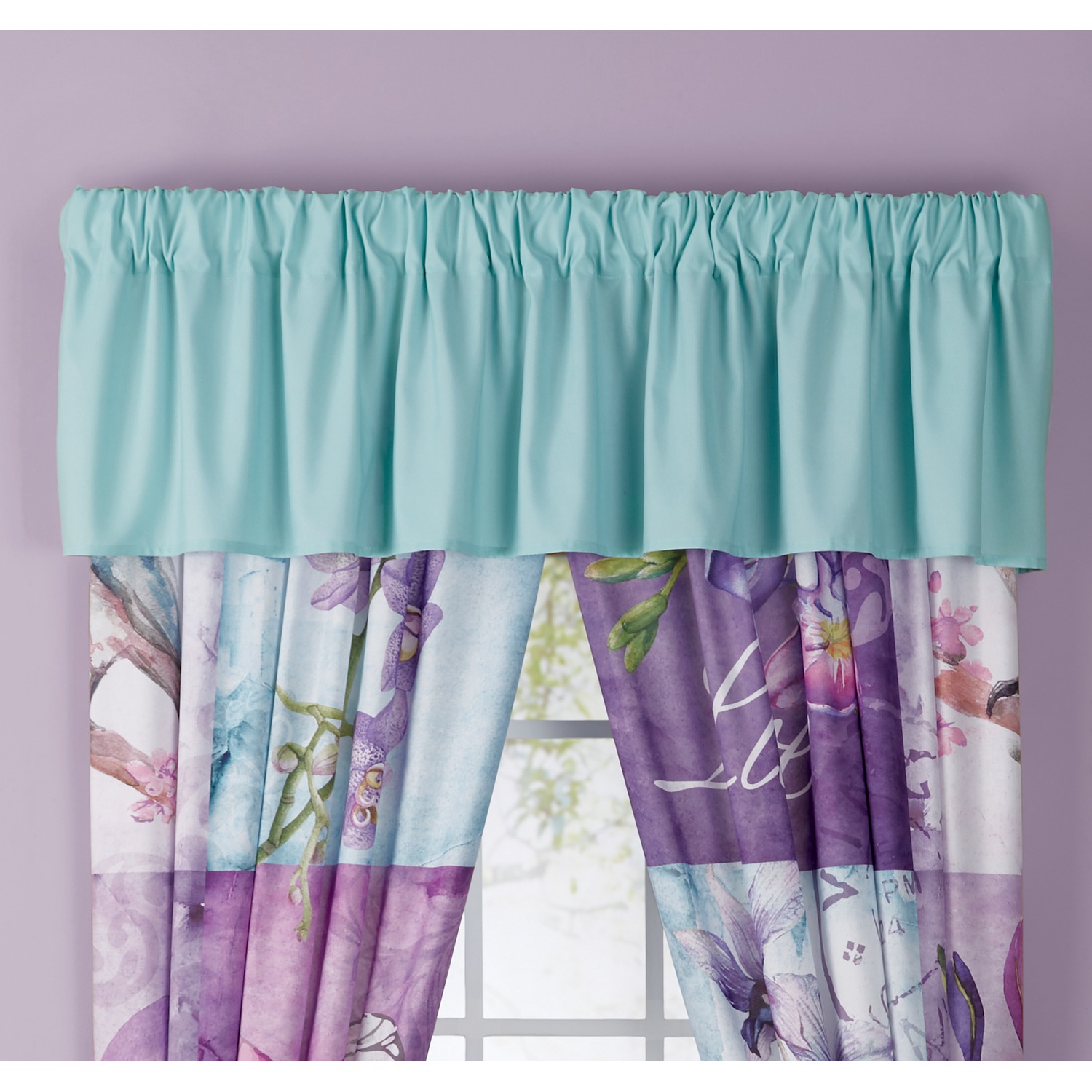 Violet Comforter Set, Accent Pillow and Window Treatments