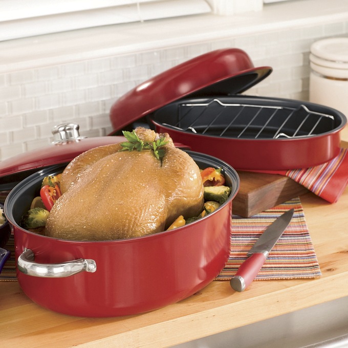 Set of 2 Oval Roasters, , large