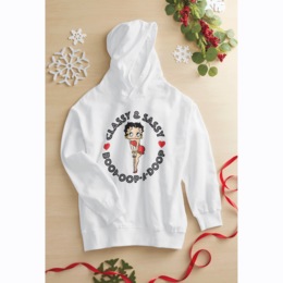 Classy &amp; Sassy Betty Boop Hooded Sweatshirt in Brushed Fleece, , large