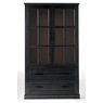 Dawson Media Display Cabinet, Black, large