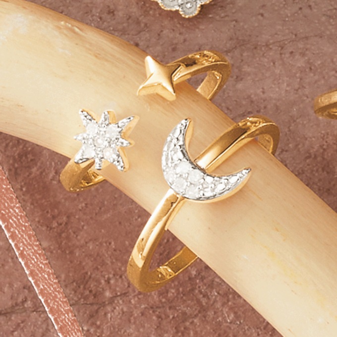 Diamond Celestial 2 Piece Ring Set Montgomery Ward