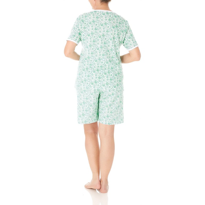 Print Shorty Pajama, Seaglass Floral, large