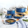 Farberware 10-Piece Cookware Set, Blue, large