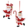 Set of 2 Santa Ornaments, , large