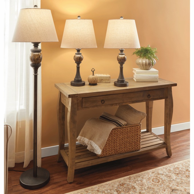 Set of 3 Diggs Faux-Marble Lamps, , large