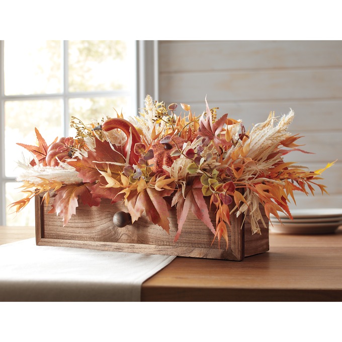 Harvest Arrangement In Drawer Planter, , large