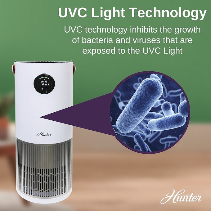 Hunter 2-in-1 Purifier Humidifier, White, large