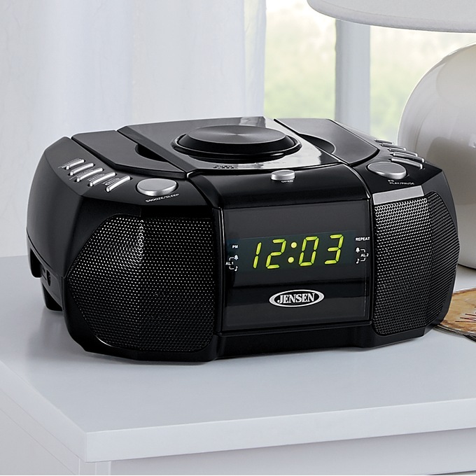 Jensen Dual Alarm Clock Radio with CD, , large