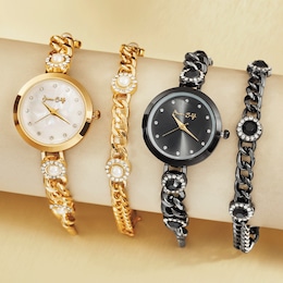 Round Watch &amp; Bracelet Set, , large