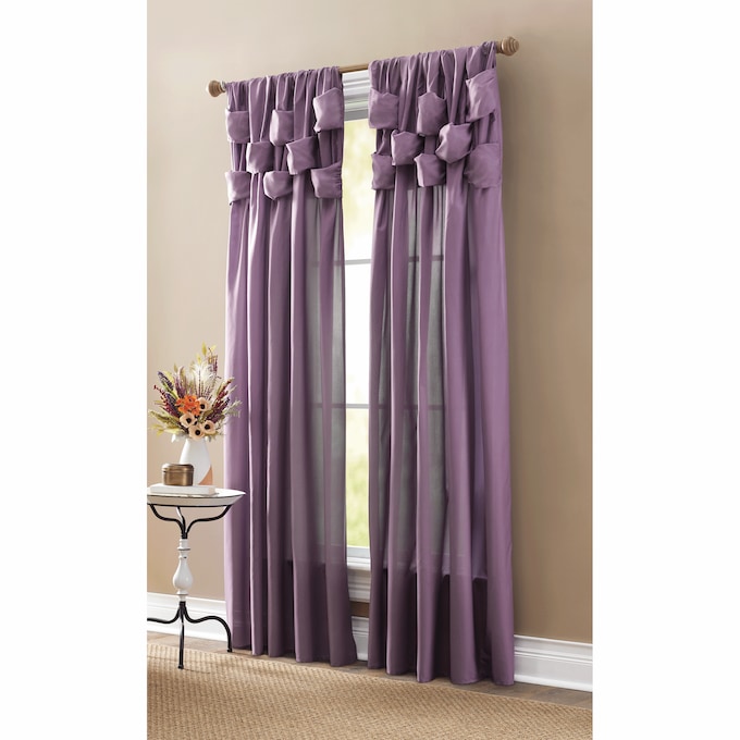 Semi-Sheer Basket-Weave Top Window Panel, , large