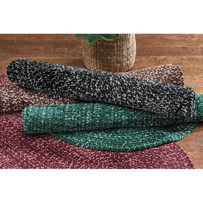 Chenille Tweed Braided Rug, , large