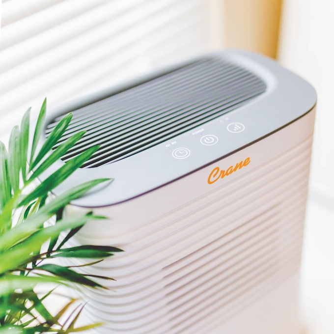 Crane 4-Pint Compact Dehumidifier, White, large