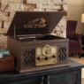 Victor 7-in-1 Wood Music Center with Turntable, , large