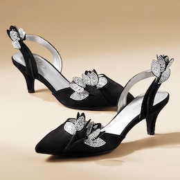 Midnight Velvet 3-D Floral Pump, , large