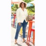 Faux-leather blazer, , large